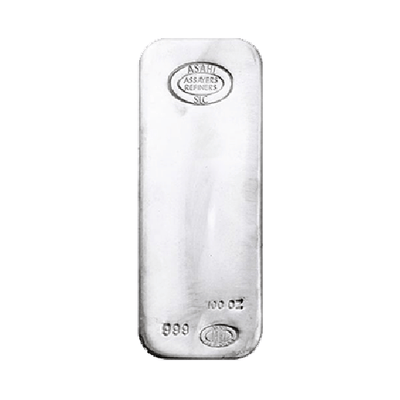 100 oz Silver Asahi Mint Bar 999
