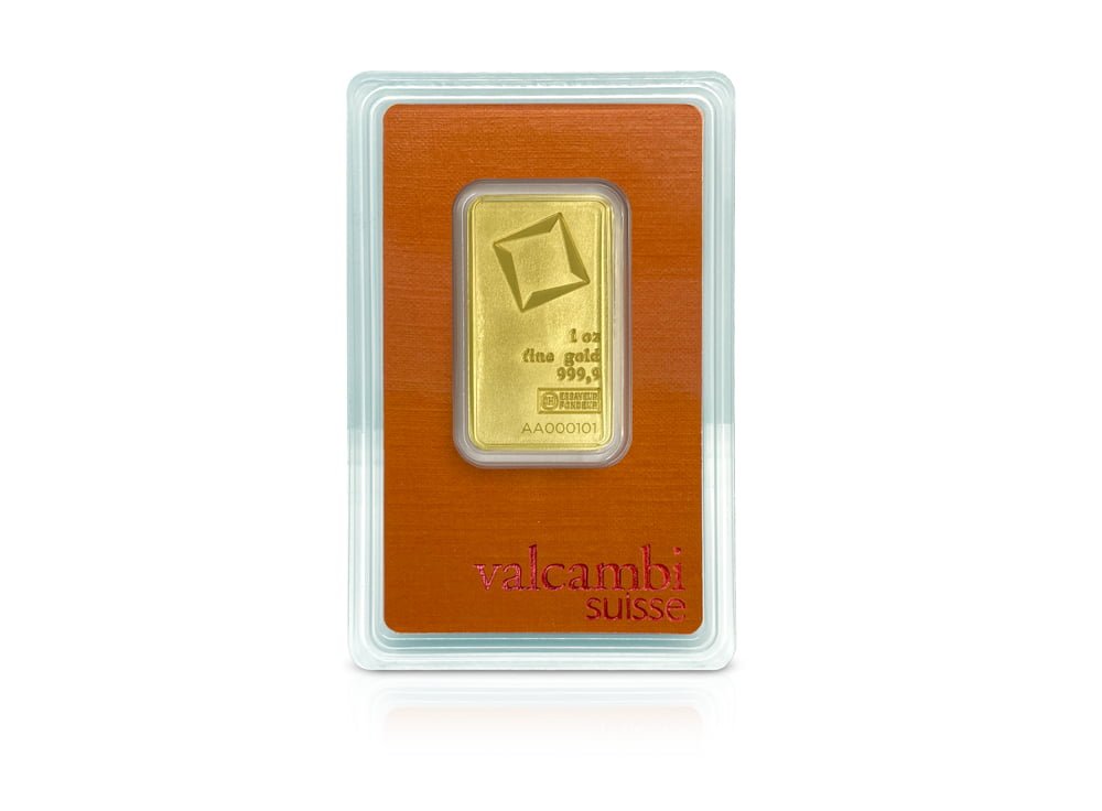 1 oz Gold Valcambi Suisse Bar 9999 – Express Gold Refining