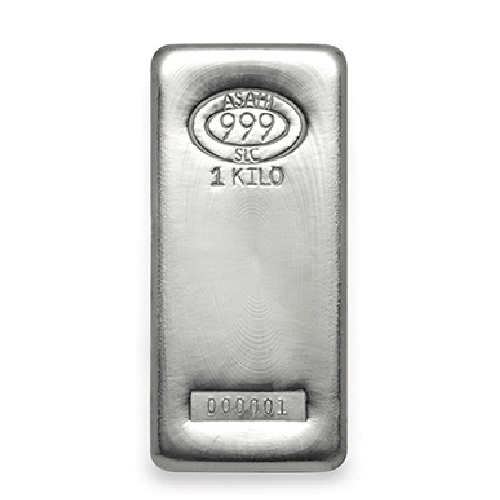 1 kg Silver Asahi Refining Bar 99.9% – Express Gold Refining