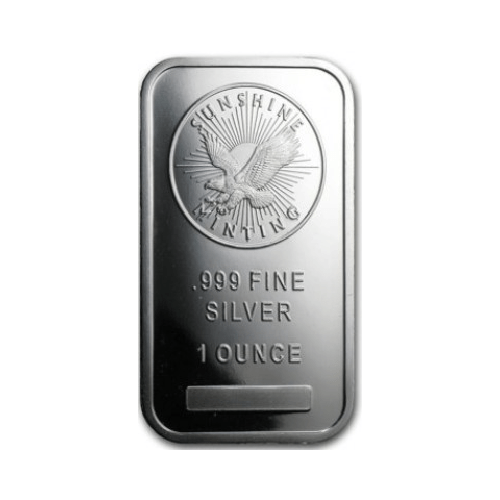 1 oz Silver Sunshine Minting Bar 999 – Express Gold Refining