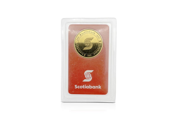 1/4 oz Gold Scotiabank Round 9999