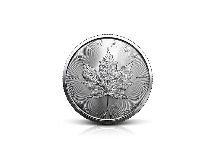 map leaf silver coin