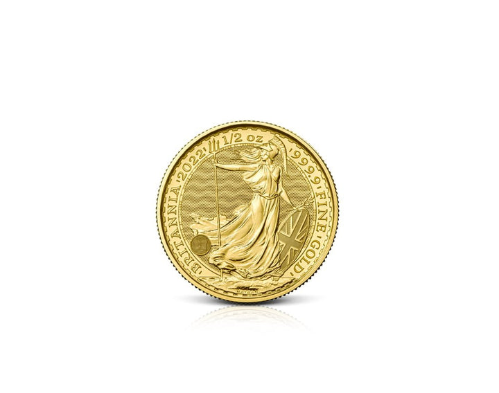 1/2 oz Gold Great Britain Patriotic Britannia 2022 Coin 99.99%