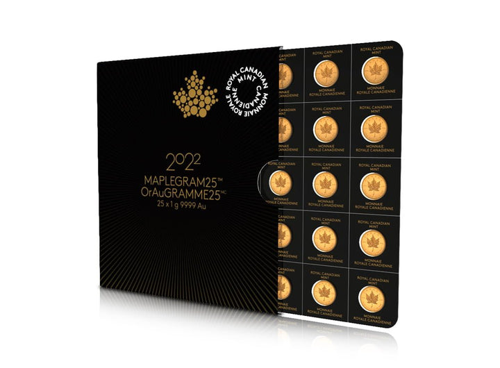 25 g 2022 Gold Maple Leaf Coin (25 x 1 g) 99.99%