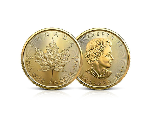 1/4 oz Gold Canadian Maple Leaf Coin 99.99% (sealed in plastic)