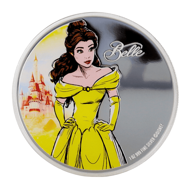1 oz Silver 2024 Disney Princess: Belle $2 Niue Agoro