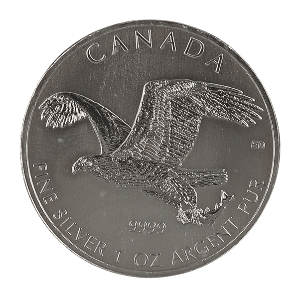 1 oz Silver 2014 $5 Birds of Prey Series Bald Eagle Coin