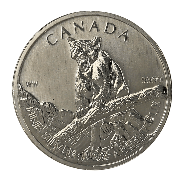 1 oz Silver 2012 Canadian Cougar