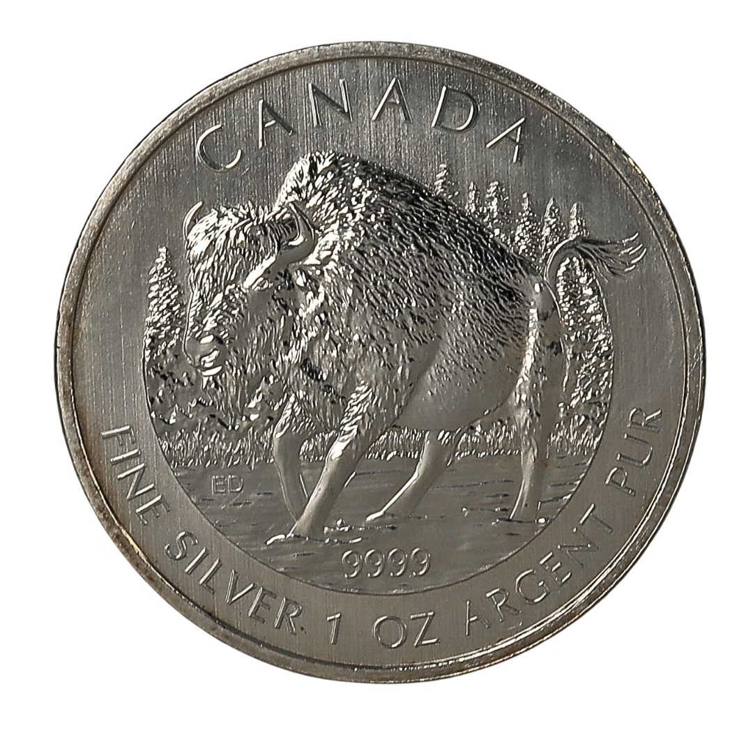 1 oz Silver 2013 Wood Bison 5 Dollars Elizabeth II – Express Gold
