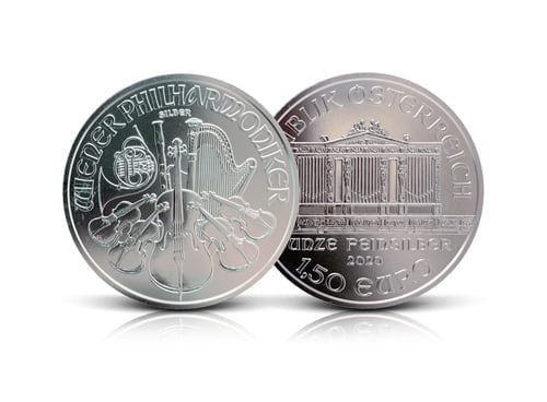 1 oz Silver Austrian Vienna Philharmonic Coin 999 (random years)