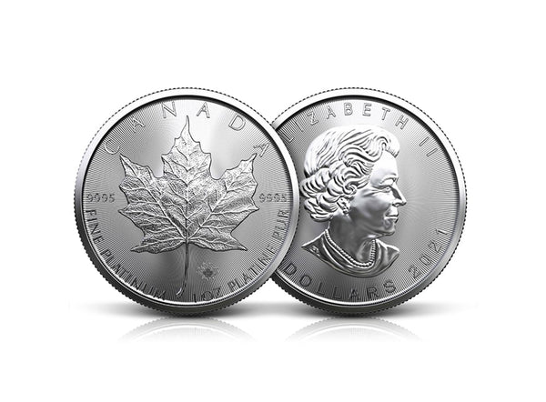 1 oz 2021 Platinum Canadian Maple Leaf 99.95% Coin