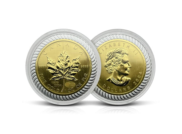 1 oz Gold 9999 with Silver - 25th years Maple Leaf 2004 Coin