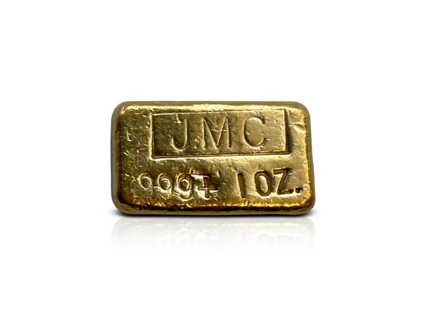 1 oz Gold Johnson Matthey (JMC, Poured) vintage Bar 99.9%