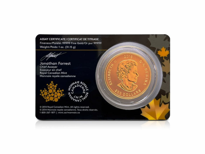 1 oz Gold Royal Canadian Mint Round 99999