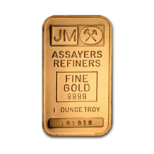 1 oz Gold Johnson Matthey Bar 9999