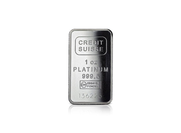 1 oz Platinum Credit Suisse Bar 99.95%