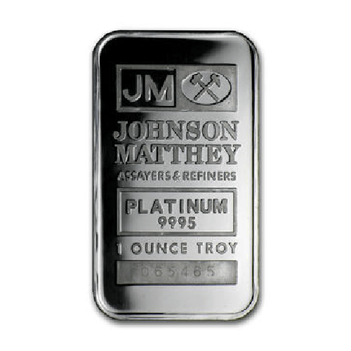 1 oz Platinum Johnson Matthey bar 99.95%