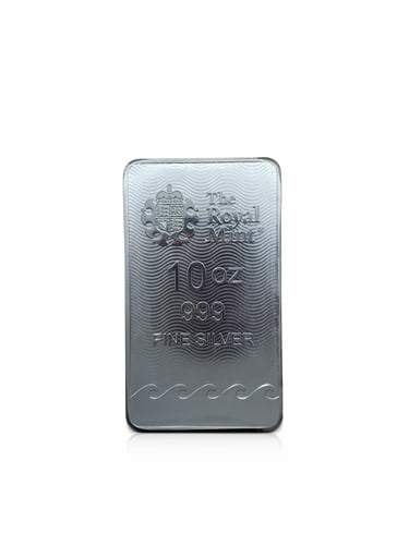 10 oz Silver Britannia Royal Mint Bar 99.90%