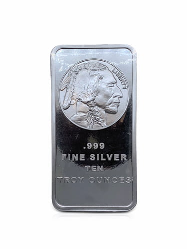 10 oz Silver Buffalo Bar 99.90%