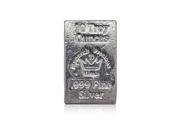 10 oz Silver Monarch Precious Metals Bar 99.90%