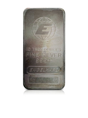 10 oz Silver Bar - Engelhard Vintage Globe Logo