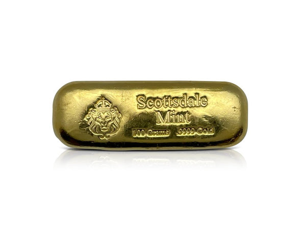 100 g Gold Scottsdale Mint Casting Bar 99.99%