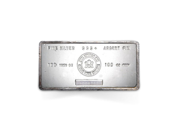 100 oz Silver Royal Canadian Mint Vintage Bar