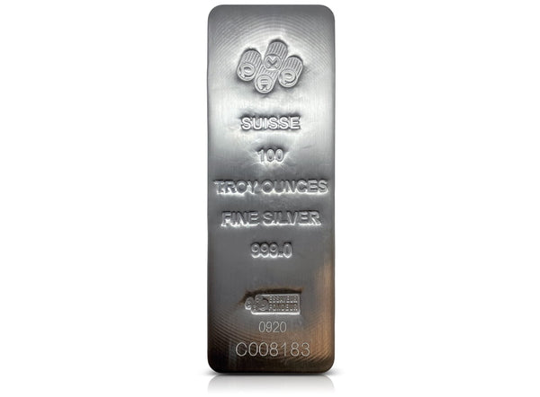 100 oz Silver PAMP Suisse Bar 999