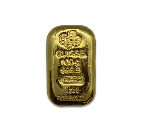 100 g Gold Casting Pamp Suisse 99.99%