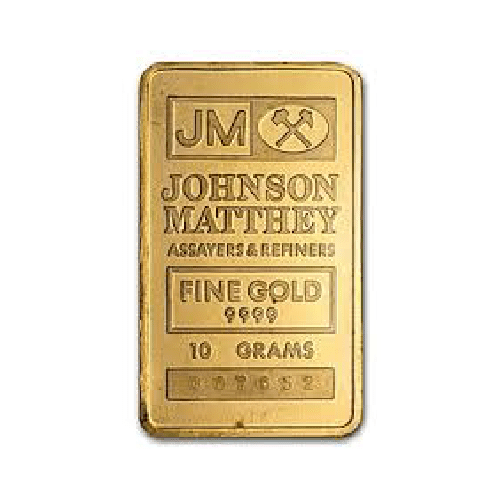 10 g Gold Johnson Matthey Bar 9999