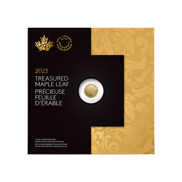 1/10 oz Gold Maple Leaf 2023 99.99% Coin
