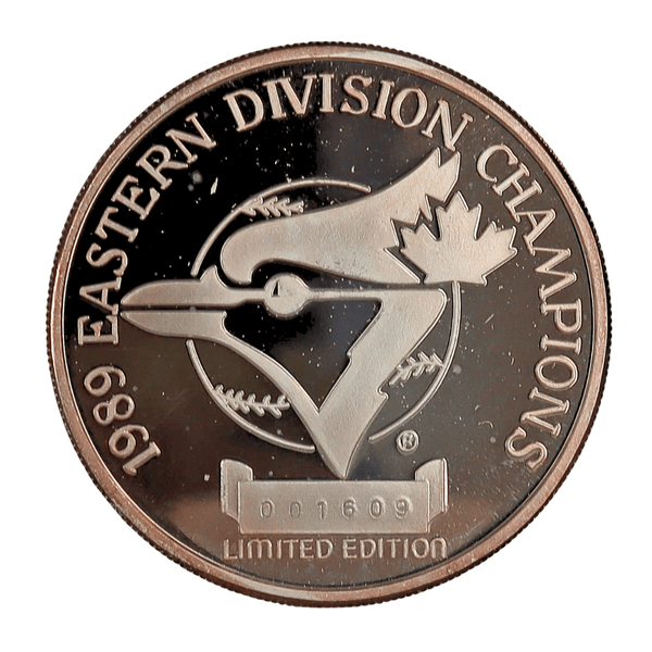 1 oz Silver 1989 Eastern Division Champions Toronto Blue Jays Coin