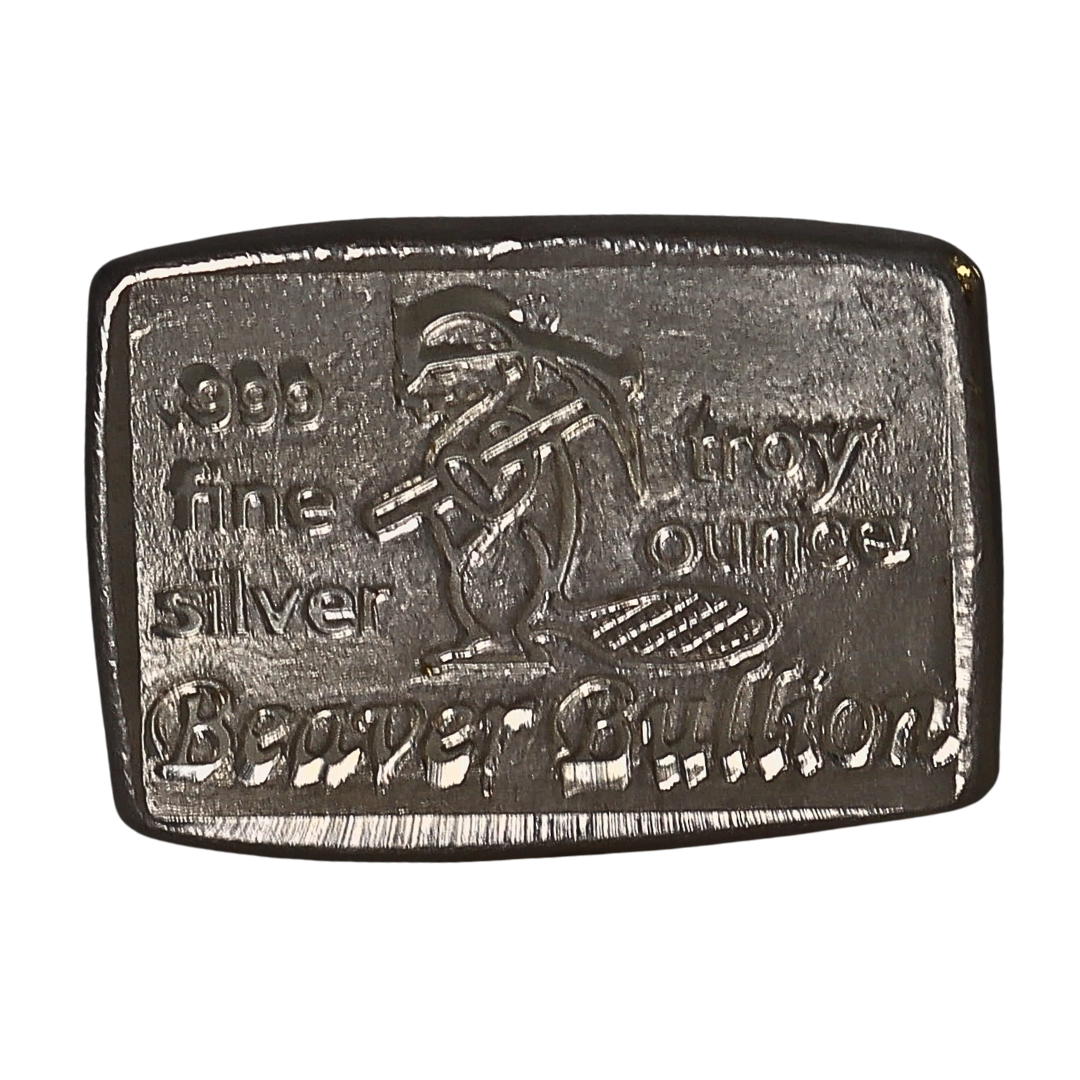 Buy 1 oz Silver Beaver Hand Bar | Unique Collectible Silver Bar for ...