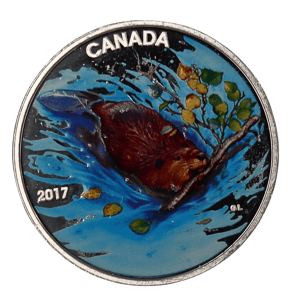 1/2 oz Silver 2017 Iconic Canada: The Beaver $10 Coin