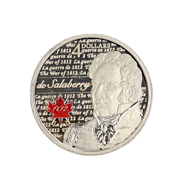 1/4 oz Silver 2013 War of 1812-Charles Salaberry- Canada $4