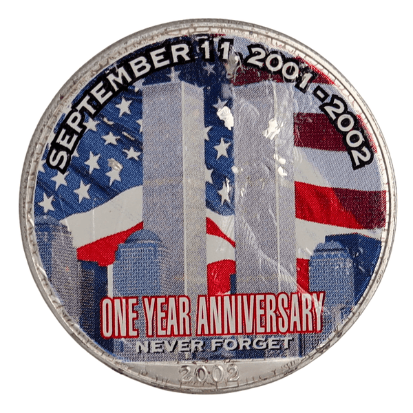 1 oz Silver $1 2002 American Eagle Colorized Commemorative Sep 11-2001