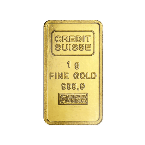 1g Gold Credit Suisse Bar 9999