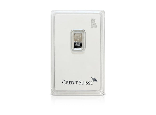 1 g Platinum Credit Suisse Liberty Bar 99,95%