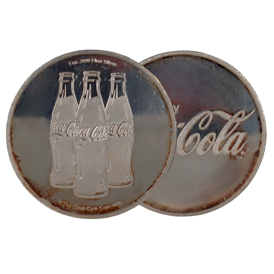 1 oz Silver Coca Cola Struck Round Ã¢â‚¬â€œ Collectible Coin for Silver ...
