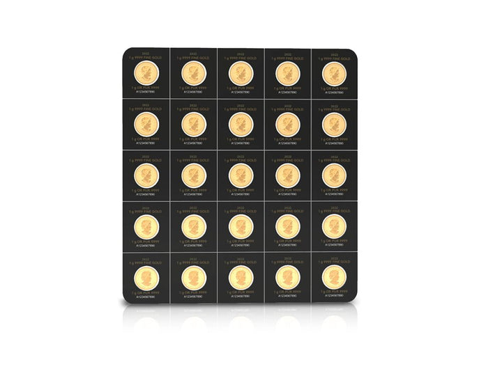 25 g 2022 Gold Maple Leaf Coin (25 x 1 g) 99.99%