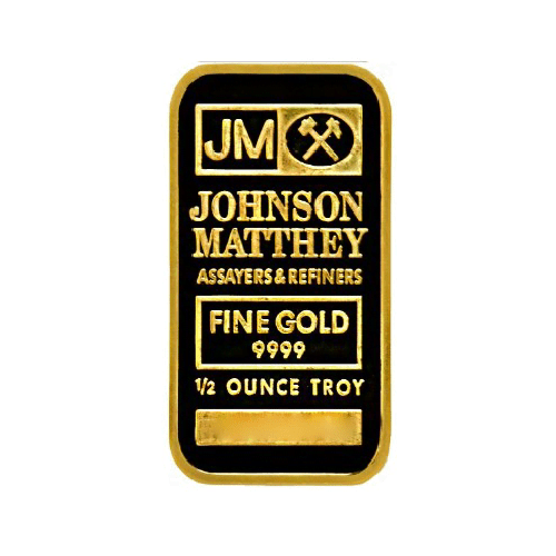 1/2 ounce Gold Johnson Matthey Bar 9999