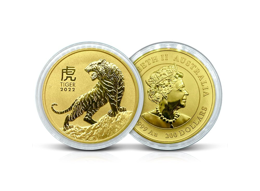 2 oz Gold 2022 Perth Mint - Australian Lunar Year of the Tiger