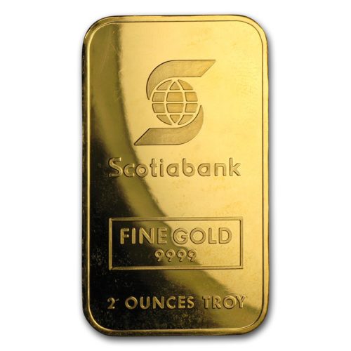 2 oz Gold Scotia Bank Bar 99.99%