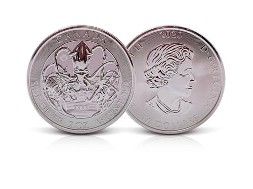 2 oz 2020 Silver Coin 99.99% - Creatures of the North - Kraken