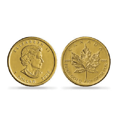 1/20 oz Gold Canadian Maple Leaf Coin 99.99%