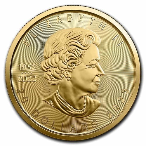 1/2 oz Gold Canadian Maple Leaf Coin 99.99%