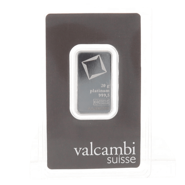 20 g Platinum Valcambi Suisse Bar