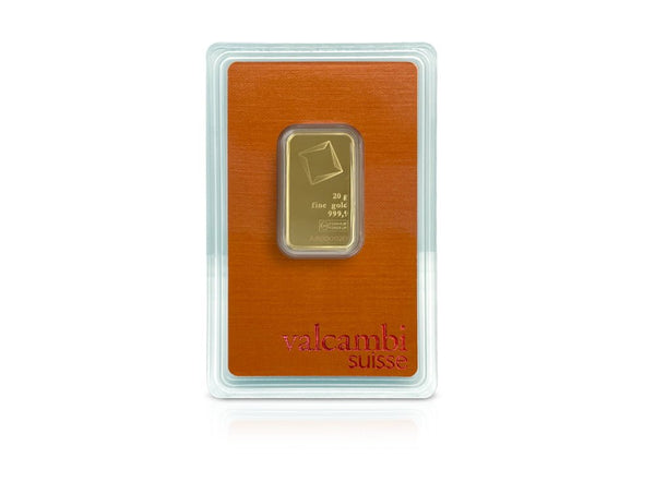 20 g Gold Valcambi Suisse Bar 9999