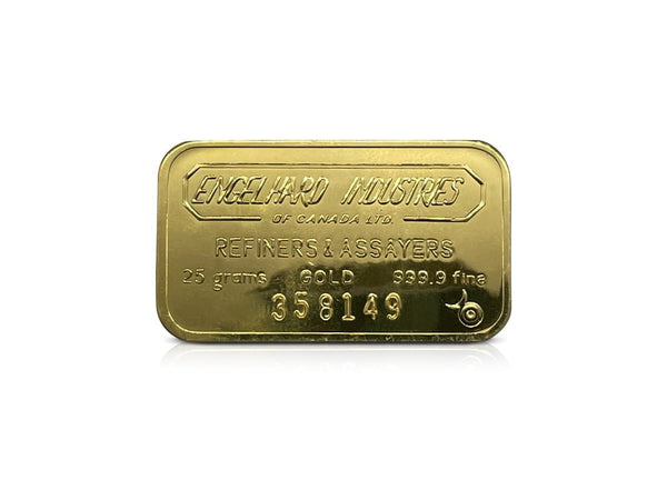 25 g Gold Engelhard Bar 9999