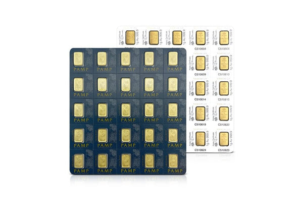 25 x 1 g Gold PAMP Fortuna Multigram